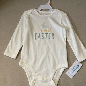 Carter's Cream "My First Easter" Long-Sleeve One-Piece